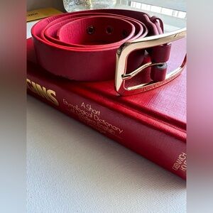 Juicy Couture Red Vegan Leather Belt - Size Large